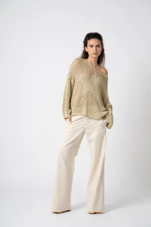 Astrid  Poolside Star Sweater  Gold