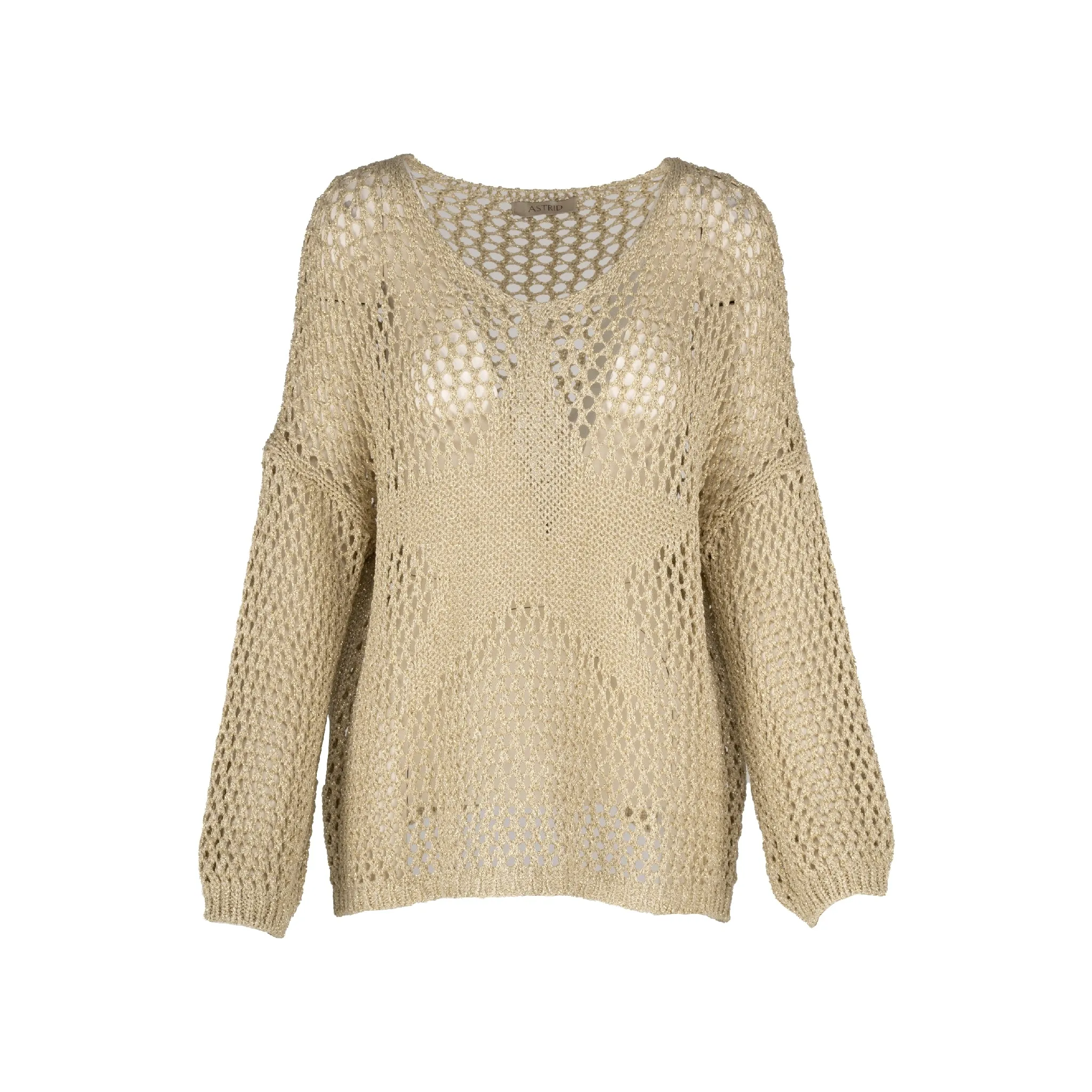 Astrid  Poolside Star Sweater  Gold