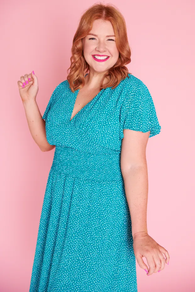 Avery Irregular Spot Dress