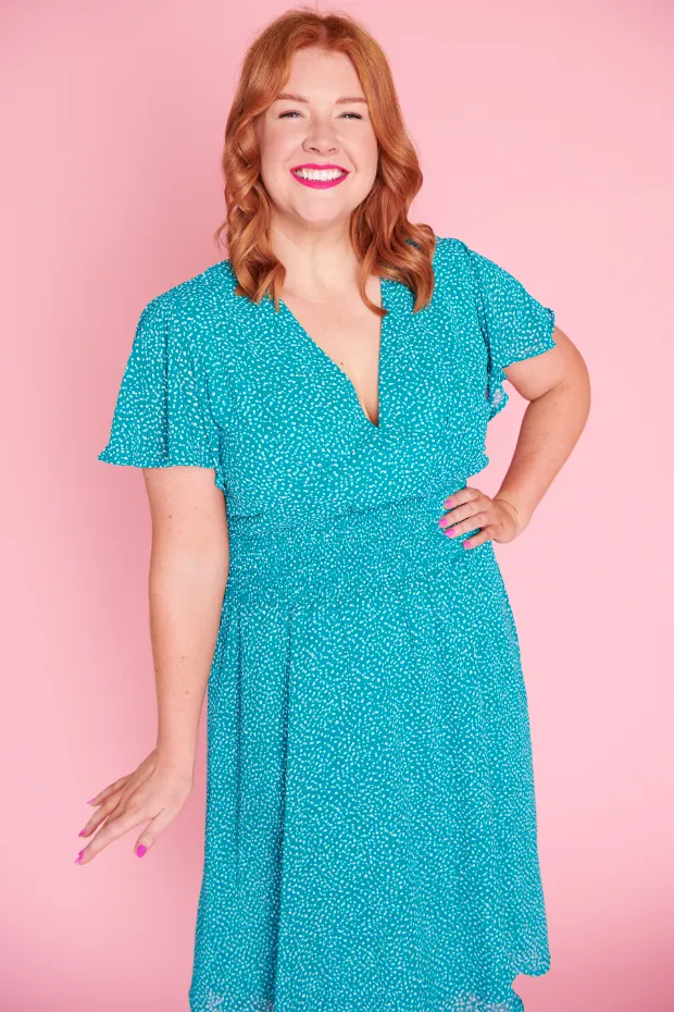 Avery Irregular Spot Dress
