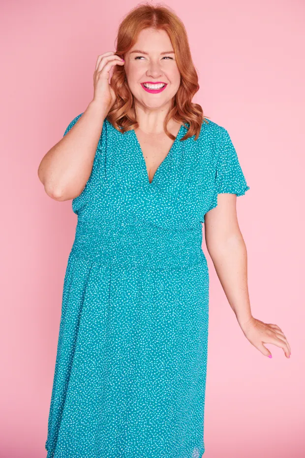 Avery Irregular Spot Dress