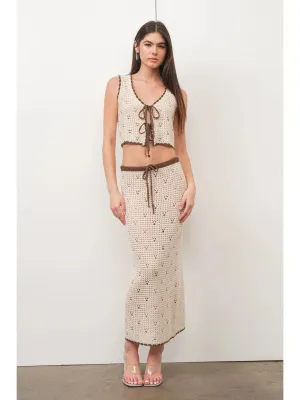 BEACHY CROCHET MAXI COVER UP SET
