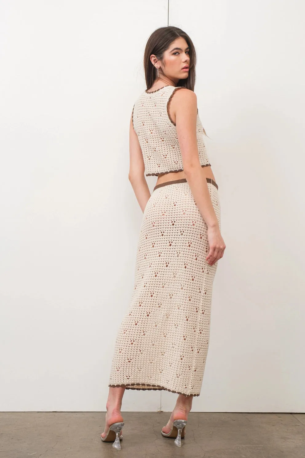BEACHY CROCHET MAXI COVER UP SET