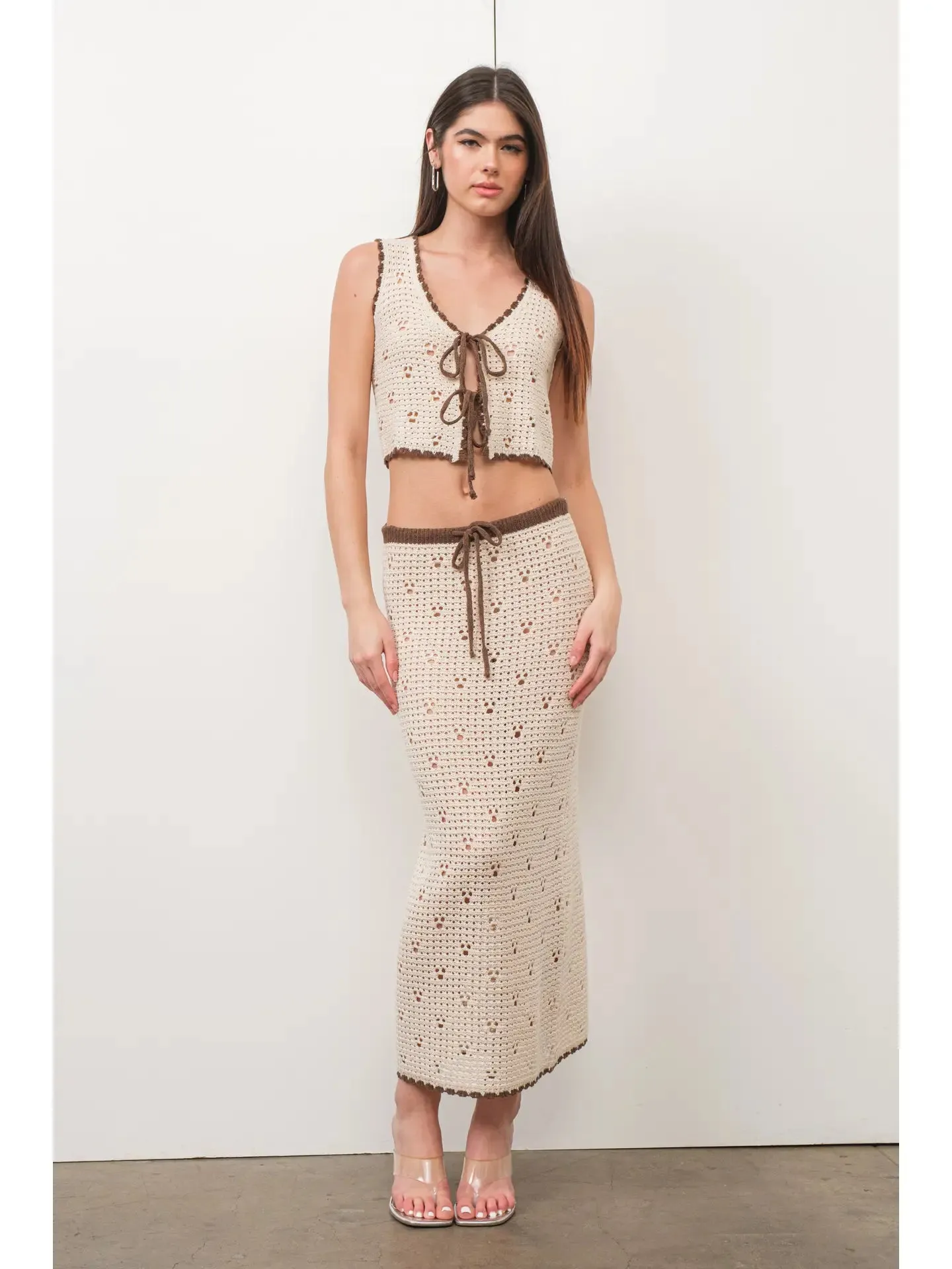 BEACHY CROCHET MAXI COVER UP SET