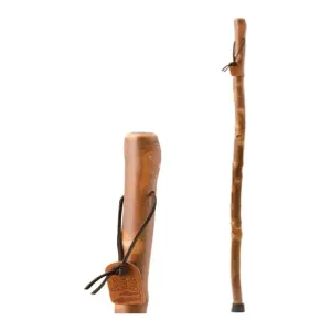 Brazos™ Sapling American Hardwood Free-Form Walking Stick with Compass, 55-Inch Height, Brown