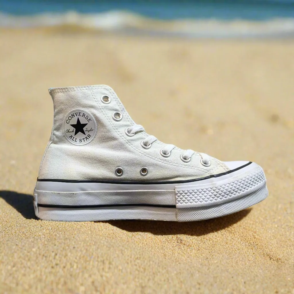 Converse All Star Lift Hi in White Size UK 4 / EU 36.5 / US 6