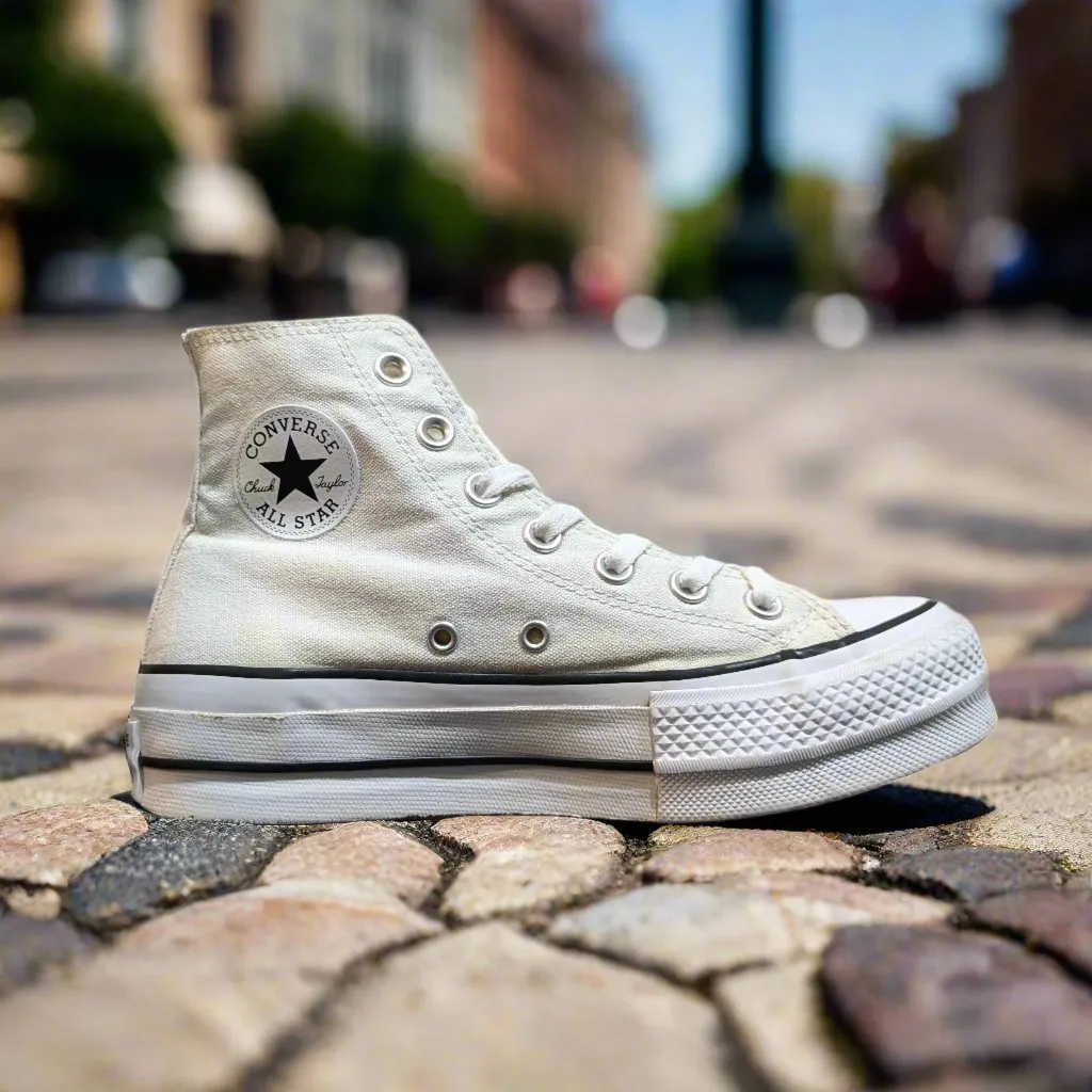 Converse All Star Lift Hi in White Size UK 4 / EU 36.5 / US 6