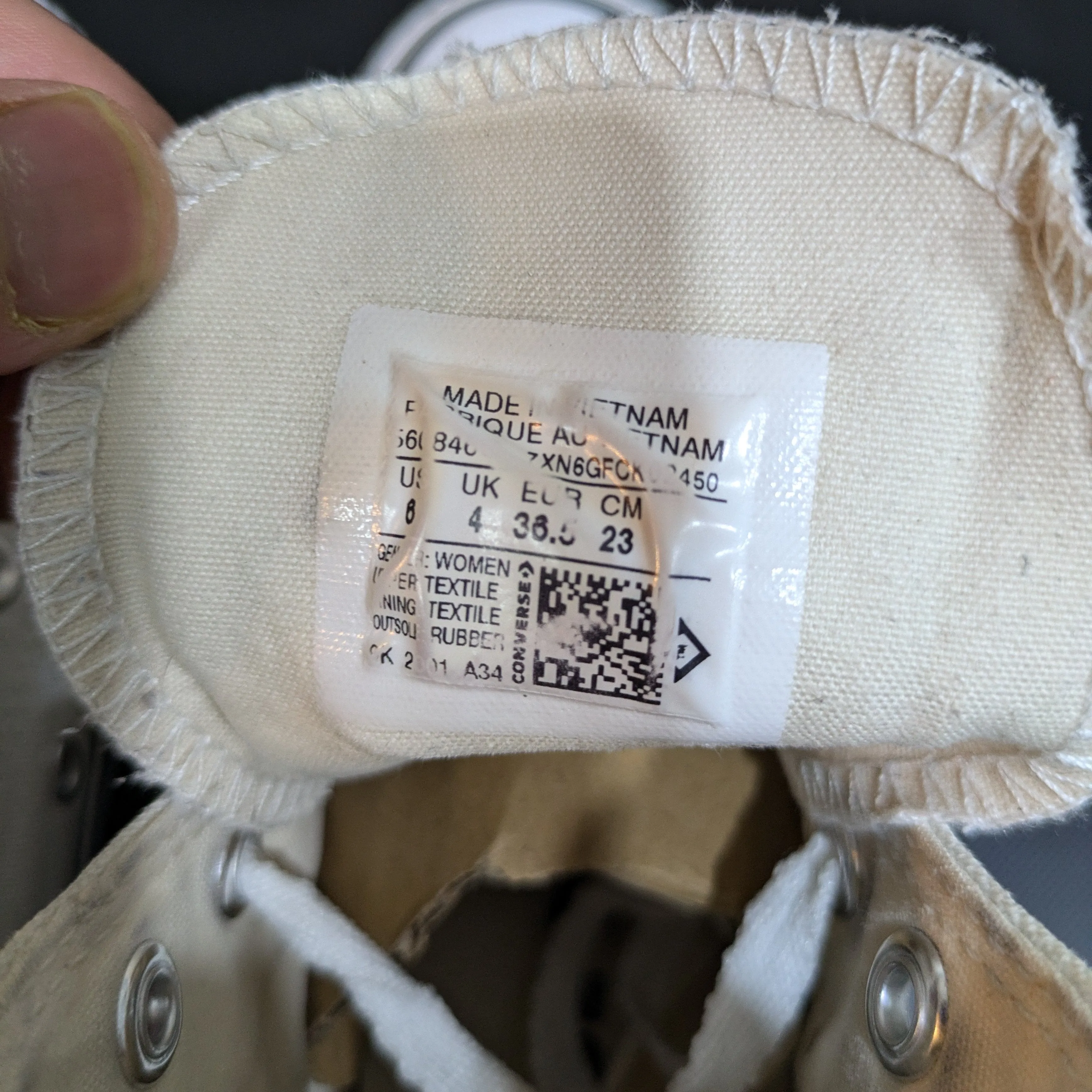 Converse All Star Lift Hi in White Size UK 4 / EU 36.5 / US 6