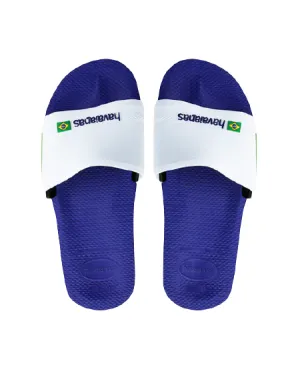 HAVAIANAS SLIDE BRASIL - MARINE BLUE/WHITE
