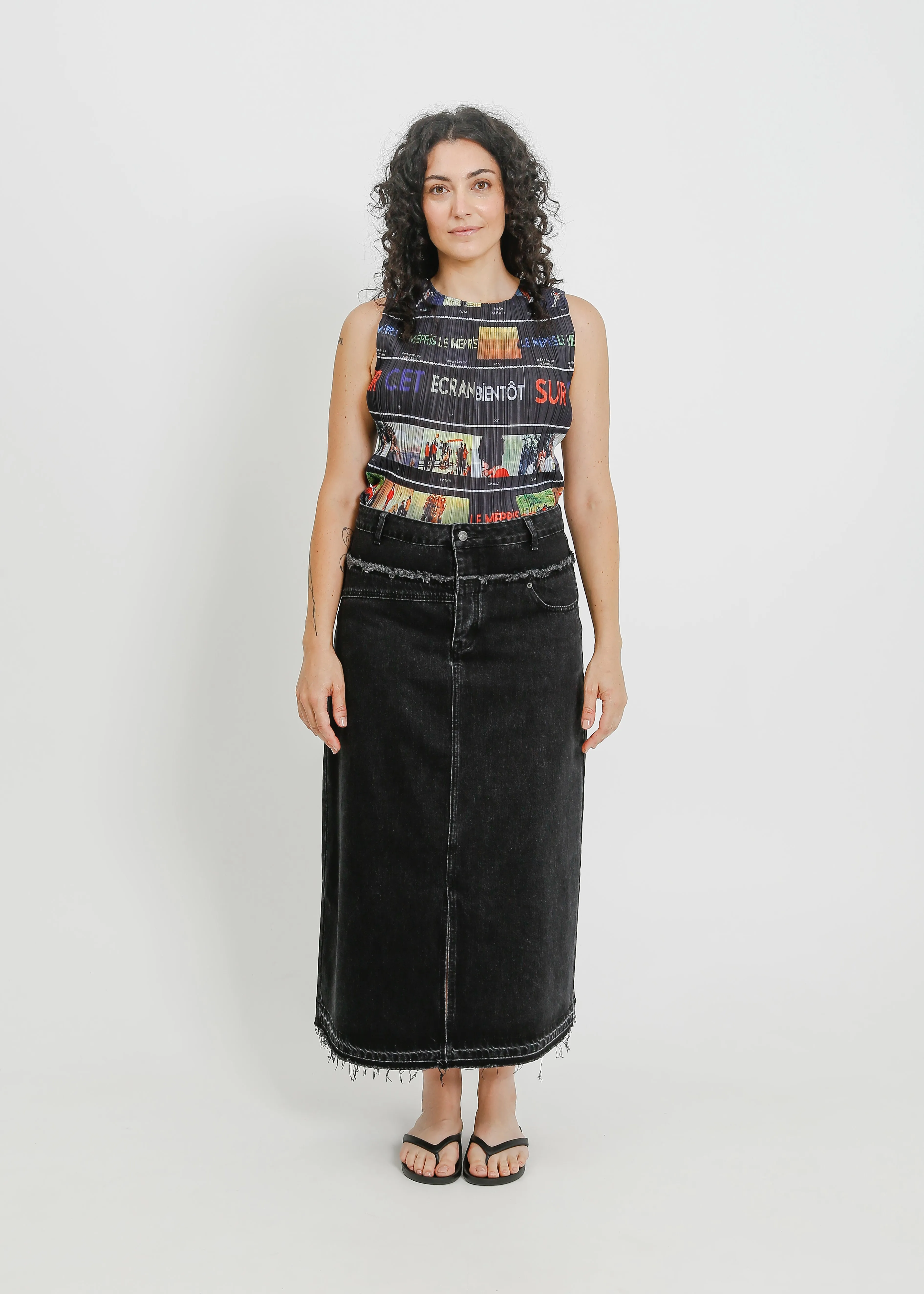 INDIO DENIM SKIRT / BLACK
