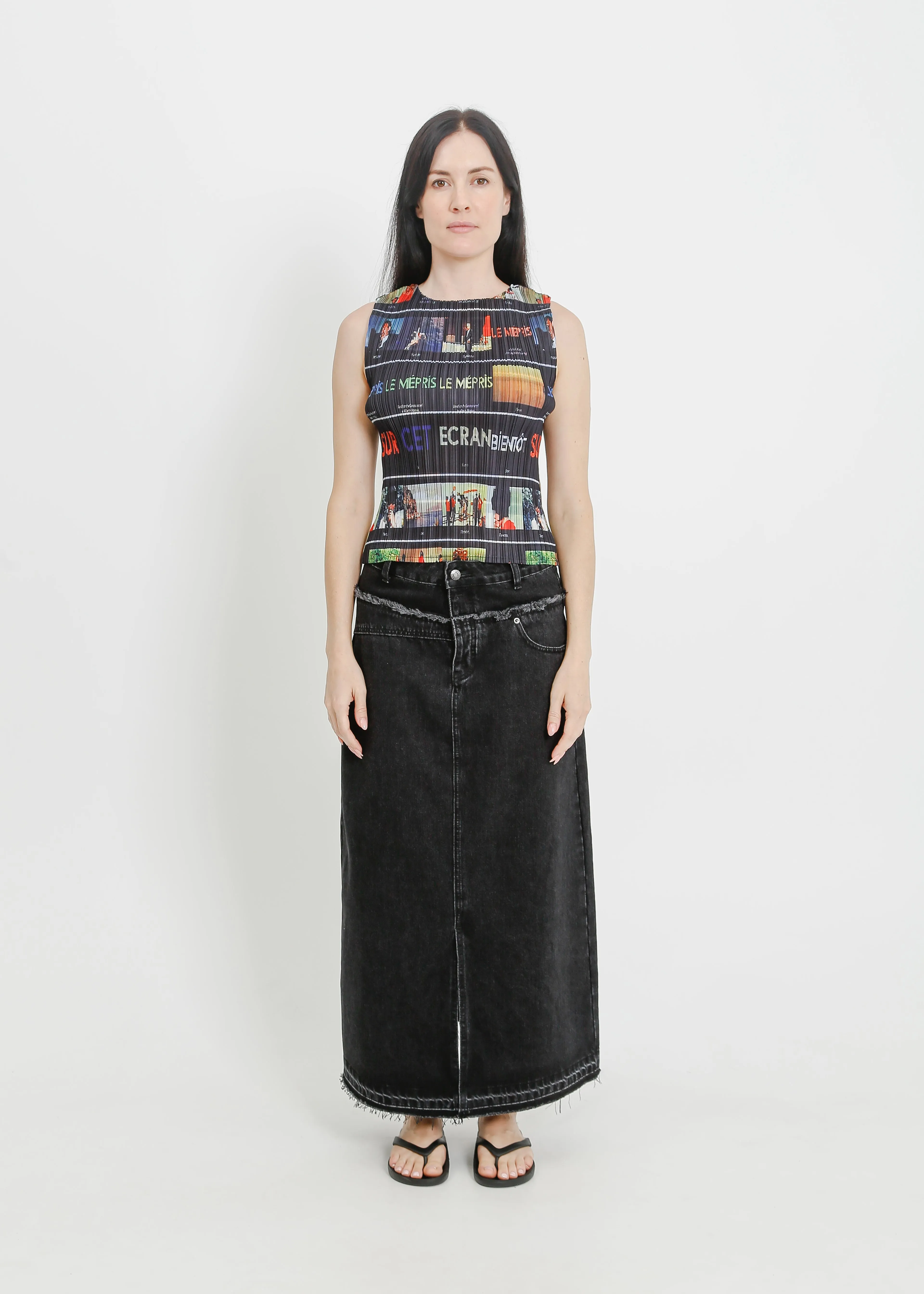 INDIO DENIM SKIRT / BLACK
