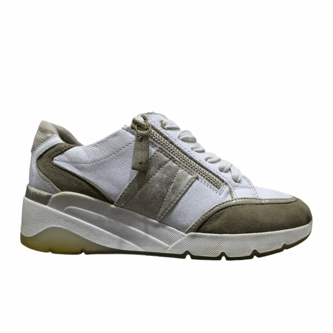 Jana Softline Sarah 23703-28 Wide Fit Women’s Leather Fashion Trainers Size UK 5 / EU 38 / US 7
