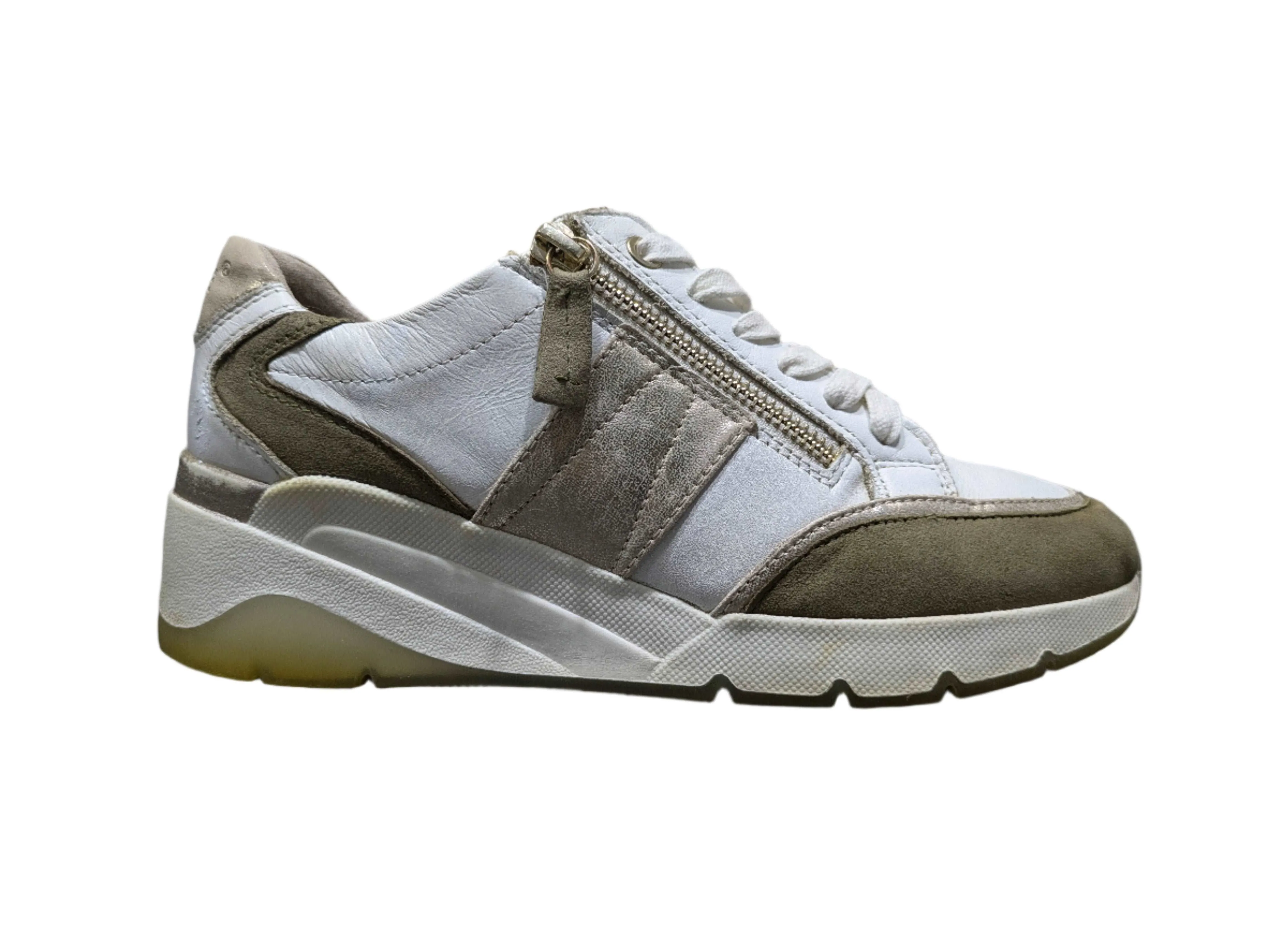 Jana Softline Sarah 23703-28 Wide Fit Women’s Leather Fashion Trainers Size UK 5 / EU 38 / US 7