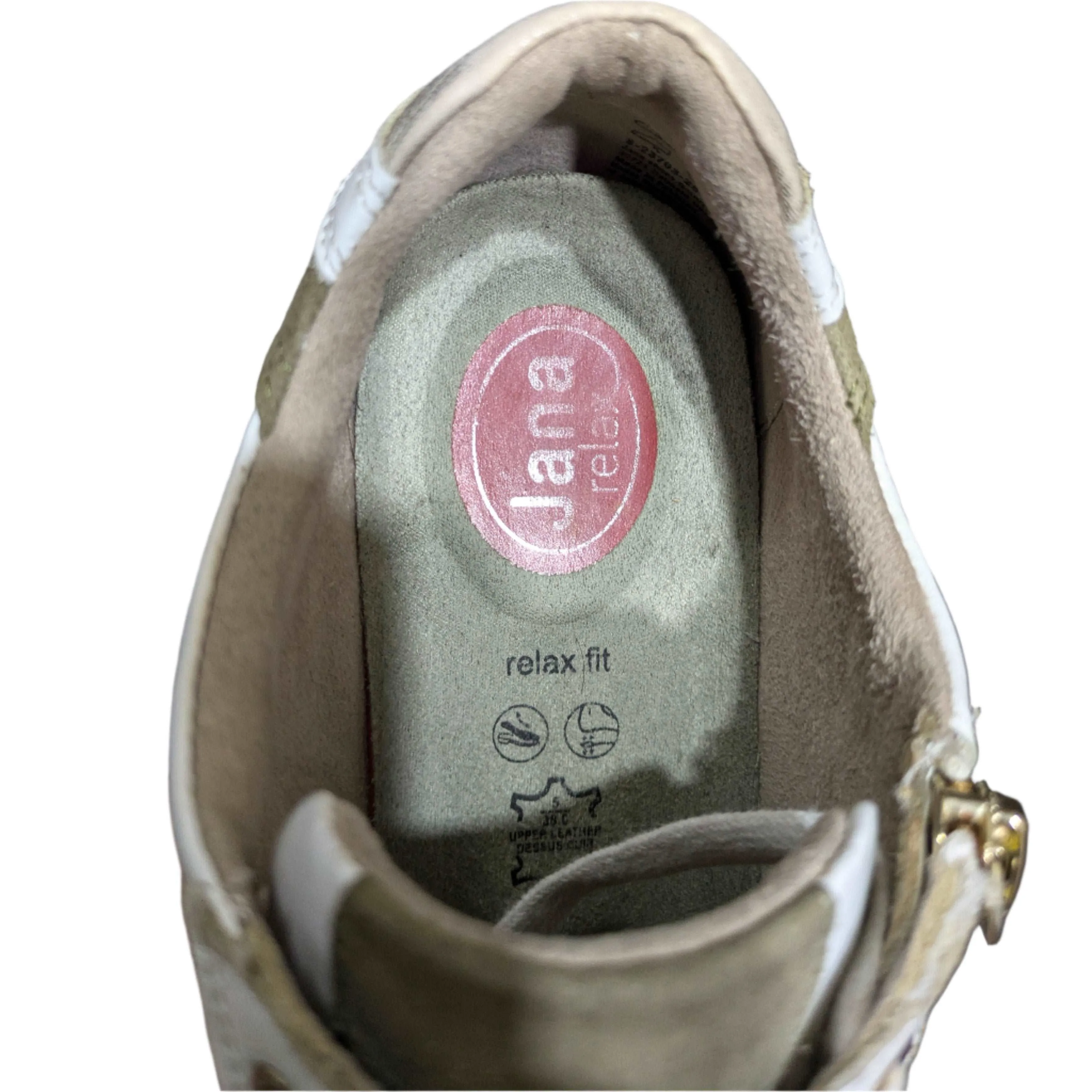 Jana Softline Sarah 23703-28 Wide Fit Women’s Leather Fashion Trainers Size UK 5 / EU 38 / US 7