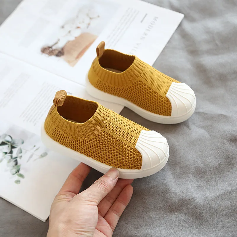 Kids Knitting Mesh Sneakers School Walking Flats