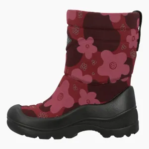 Kids´ winter boots Lumi, Bordeaux Flower reflective