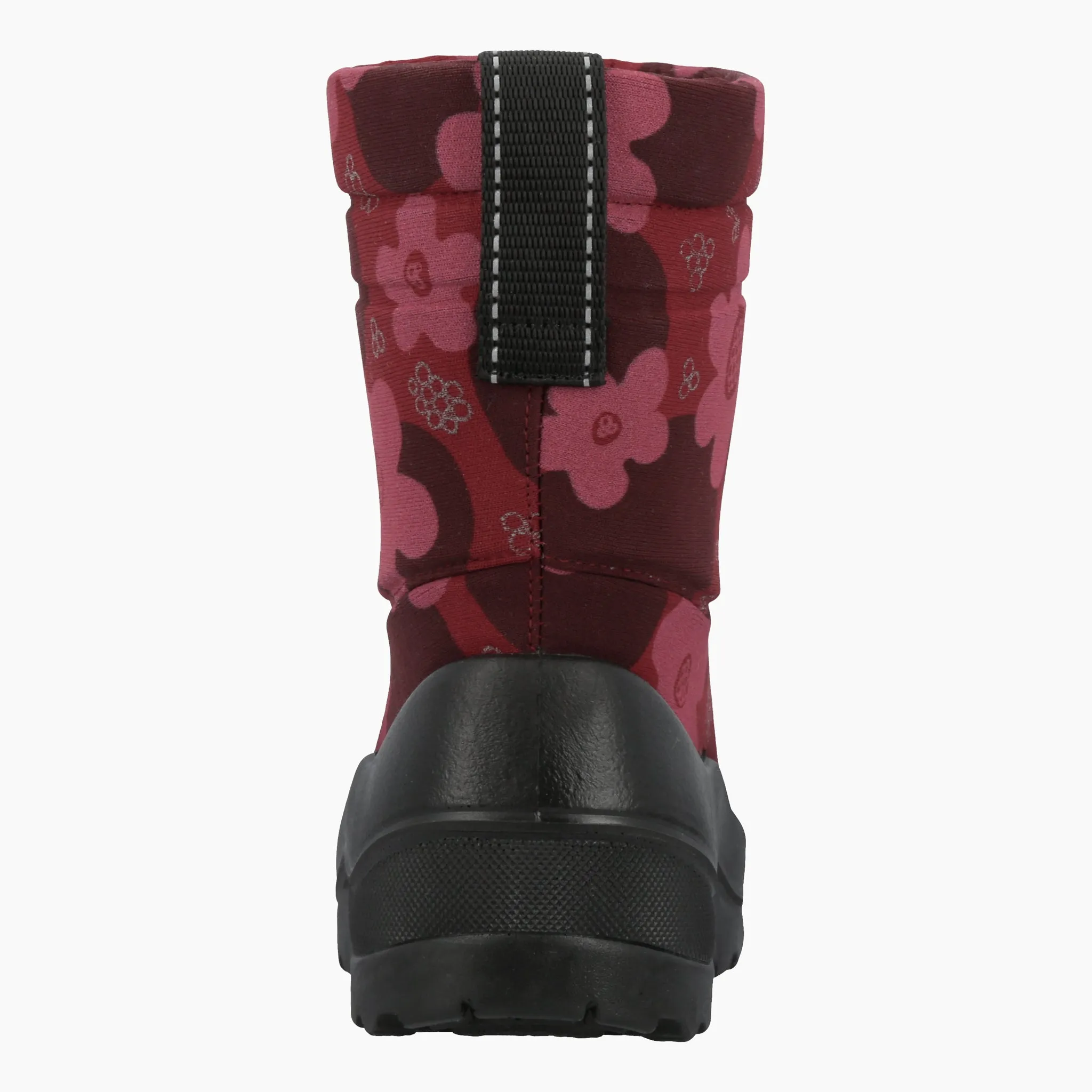 Kids´ winter boots Lumi, Bordeaux Flower reflective