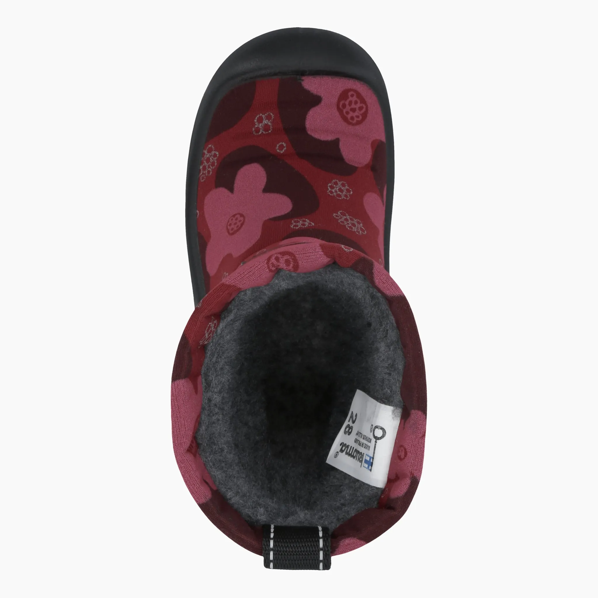 Kids´ winter boots Lumi, Bordeaux Flower reflective