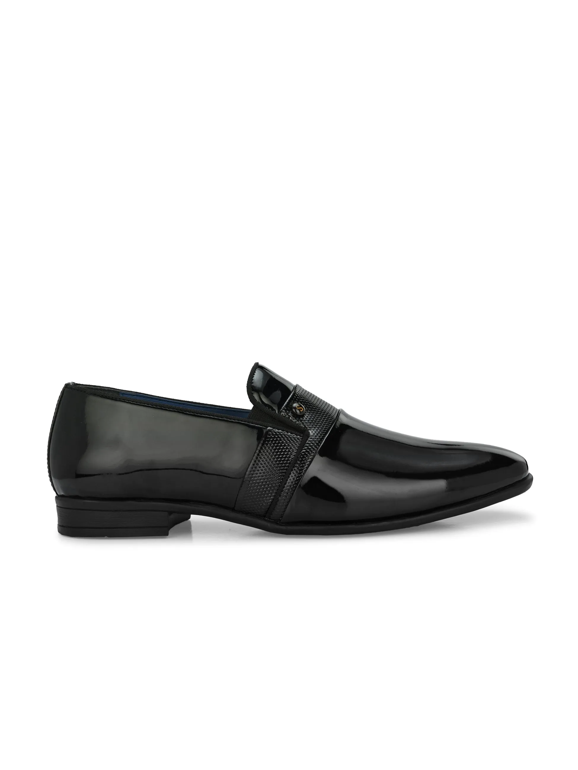 Lunar Black Patent Slip-Ons