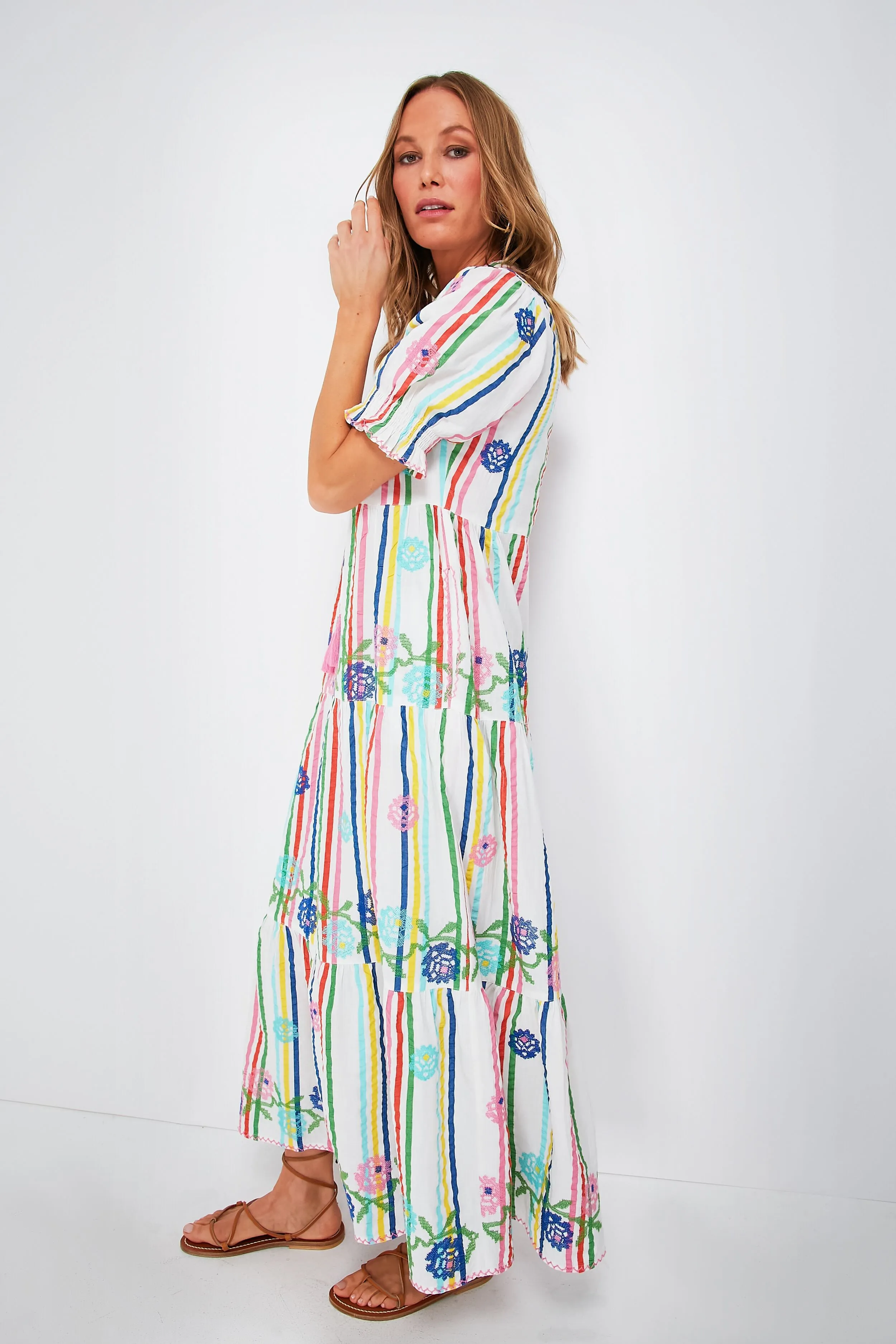 Multi Stripe Flaming Katy Dress