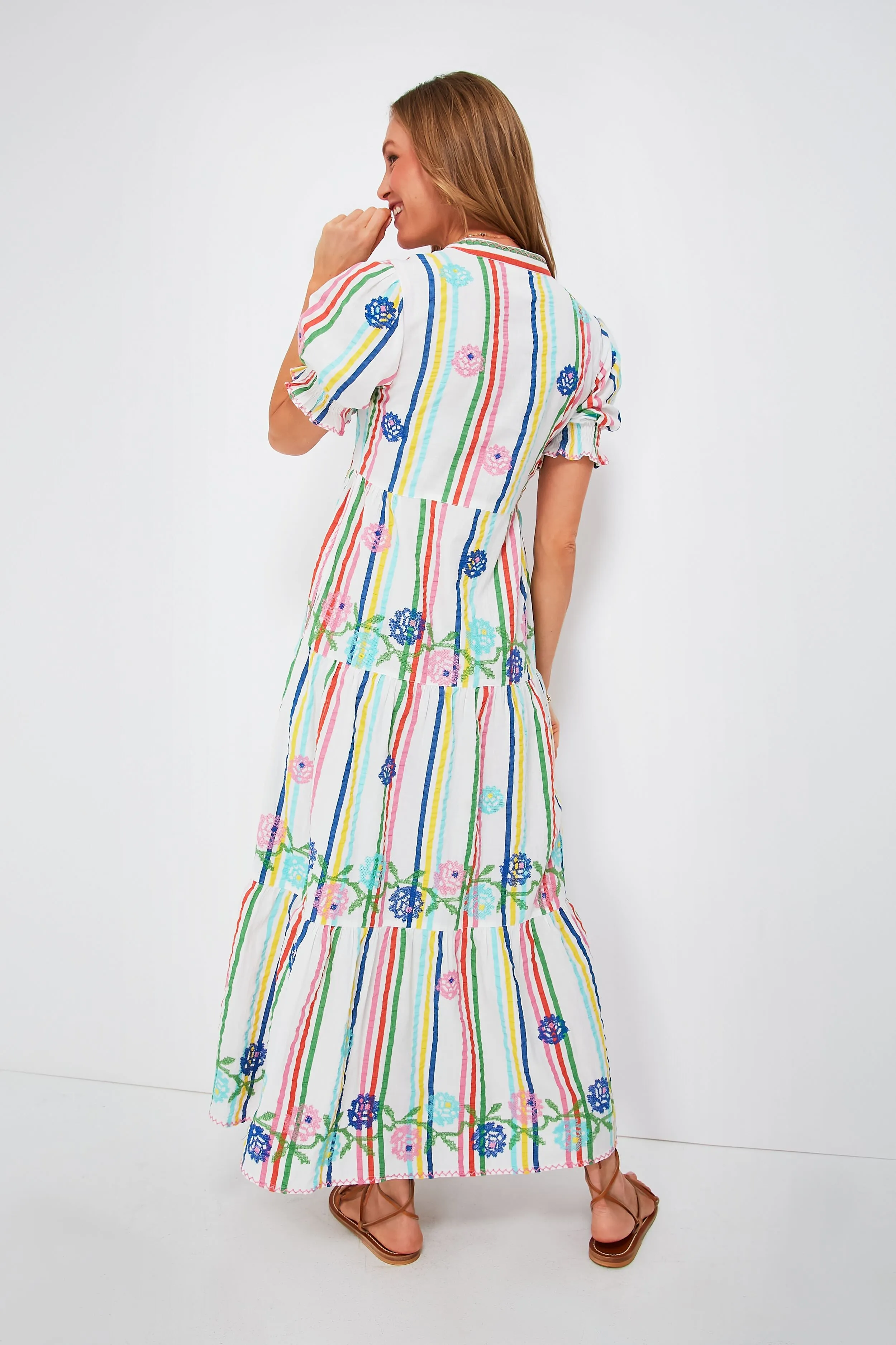 Multi Stripe Flaming Katy Dress