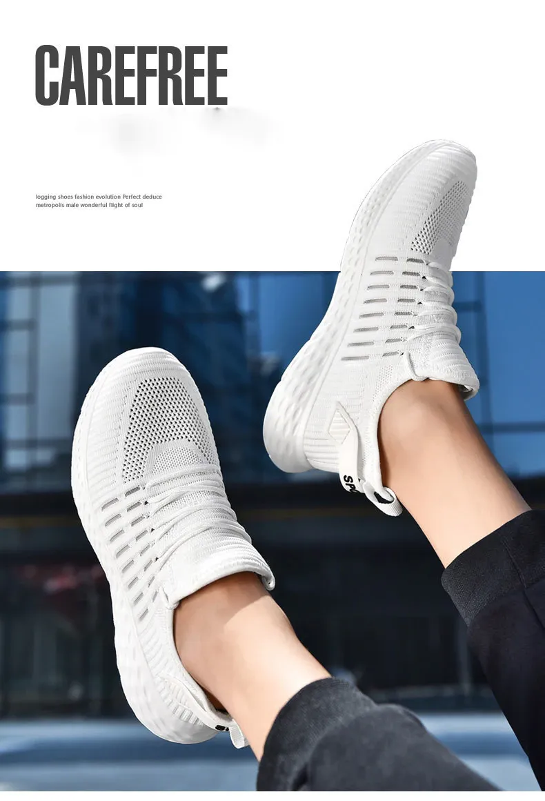 Sneakers flying woven mesh casual running Shoes