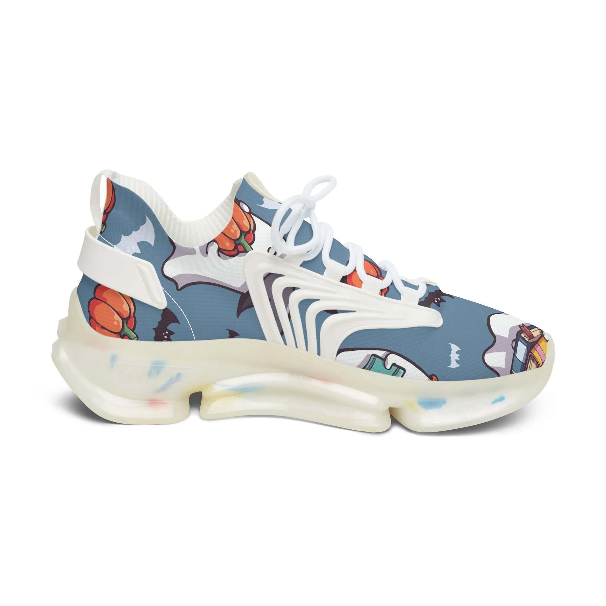 Spooky Halloween Ghosts Women's Mesh Sneakers
