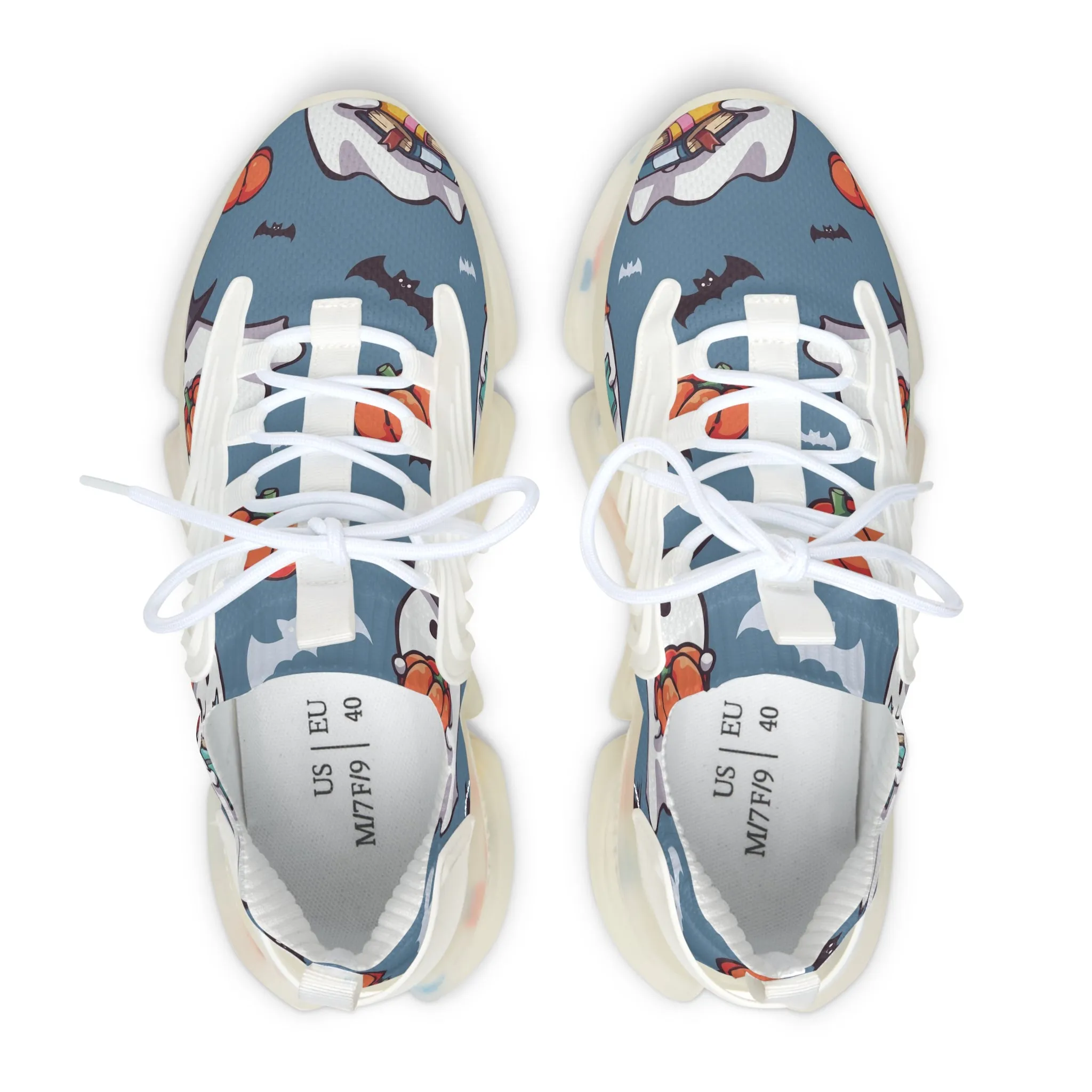 Spooky Halloween Ghosts Women's Mesh Sneakers