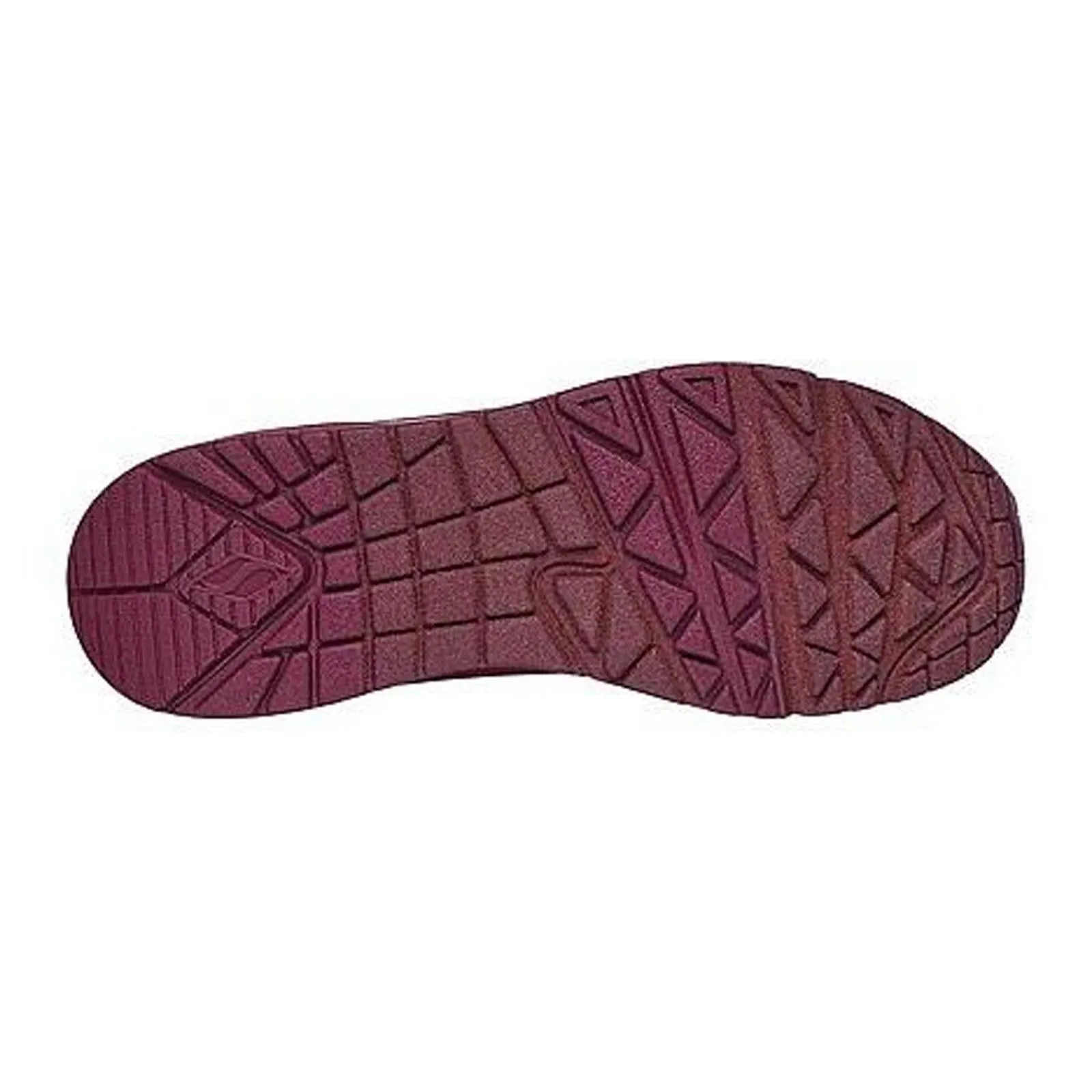 Women's Wide Fit Skechers 73690 Uno Stand On Air Sports Trainers - Plum