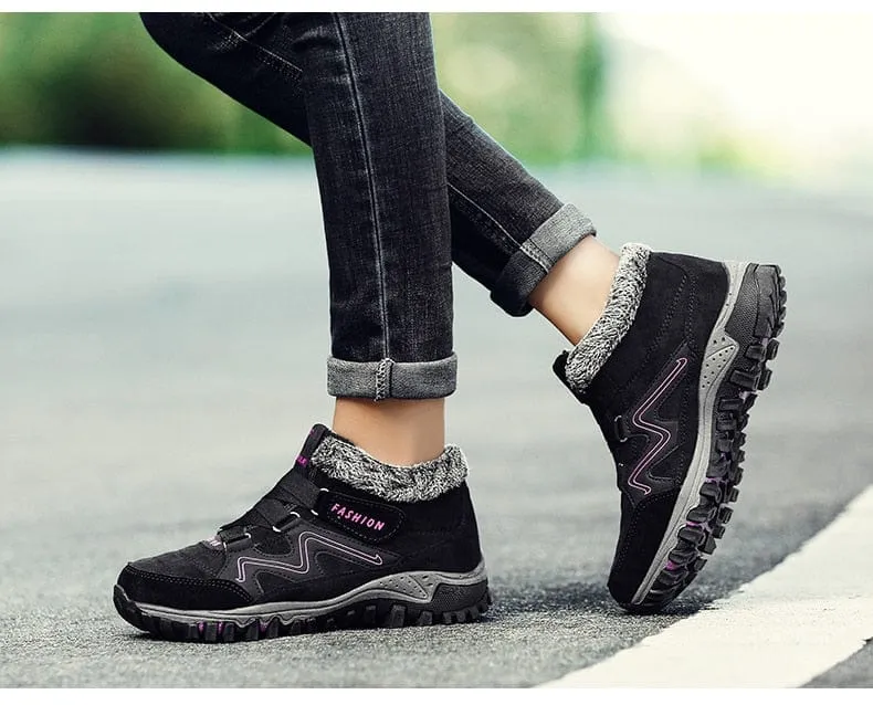 Women's Winter Sneakers with Warm Faux-Fur Lining