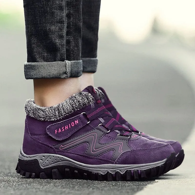 Women's Winter Sneakers with Warm Faux-Fur Lining