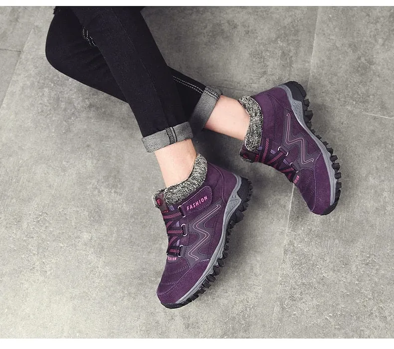 Women's Winter Sneakers with Warm Faux-Fur Lining