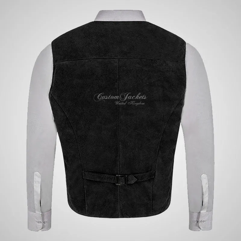 YORK Men's Suede Waistcoat Formal Partywear Vest